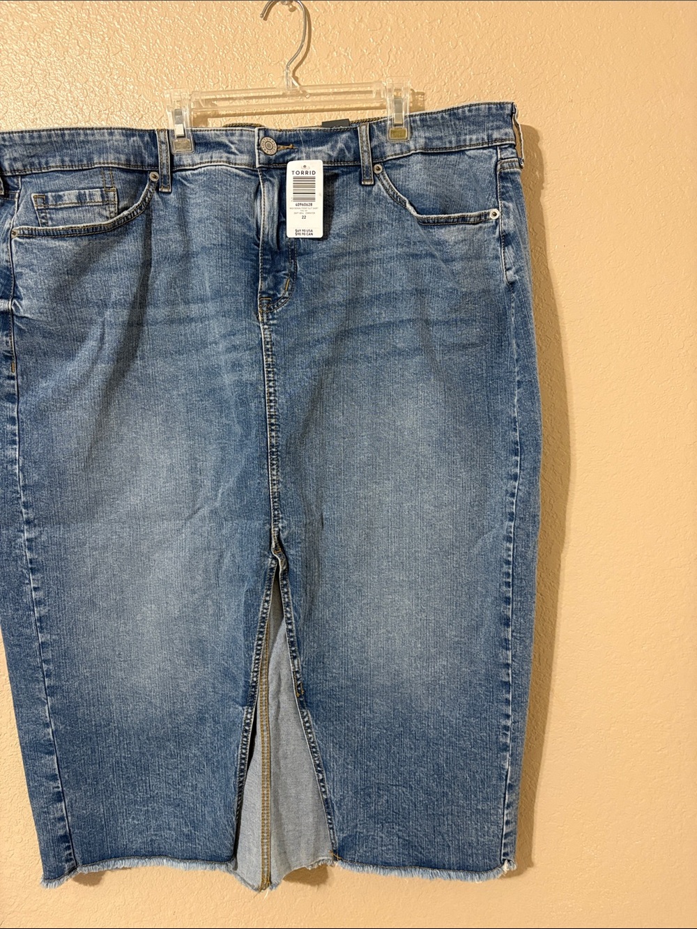 NWT Torrid Midi Denim Jean Skirt Size 22